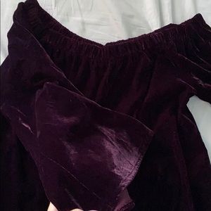 long sleeve velvet shirt